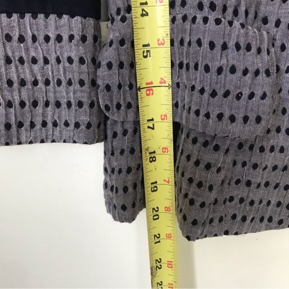 Vivian Shyu Fitted Jersey Stretch Jacket Blazer Cardigan Button Dots Ruffle M - Picture 11 of 12